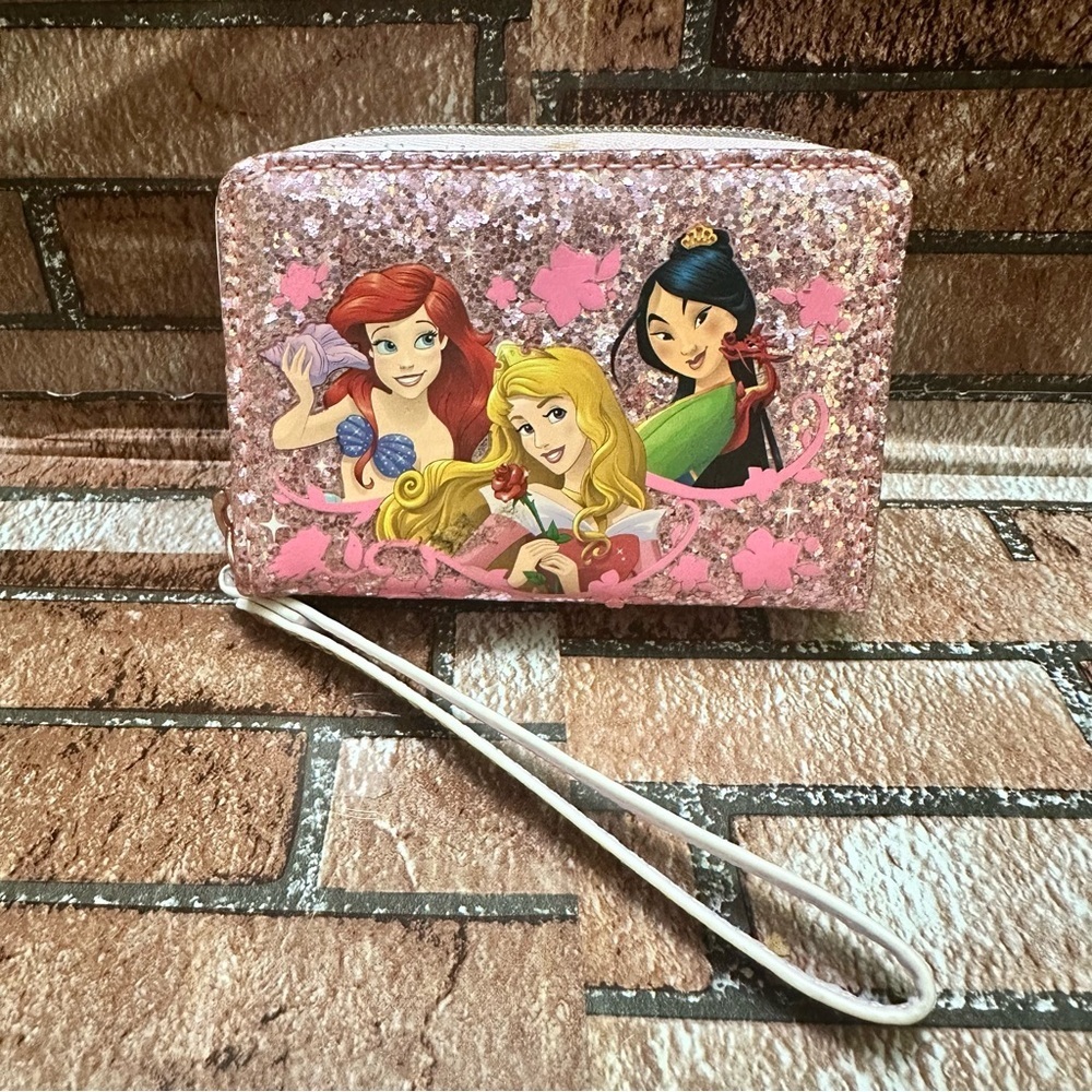 Disney Pink Glitter Princess Wristlet